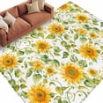 thumbnail image 2 of 6'x9' Area Rugs, Sunflower Indoor Outdoor Area Rug for Living Room Bedroom, Watercolor Summer Floral Pastoral Washable Bathroom Rugs Kitchen Floor Carpet Mats Home Decor Aesthetic, 2 of 8