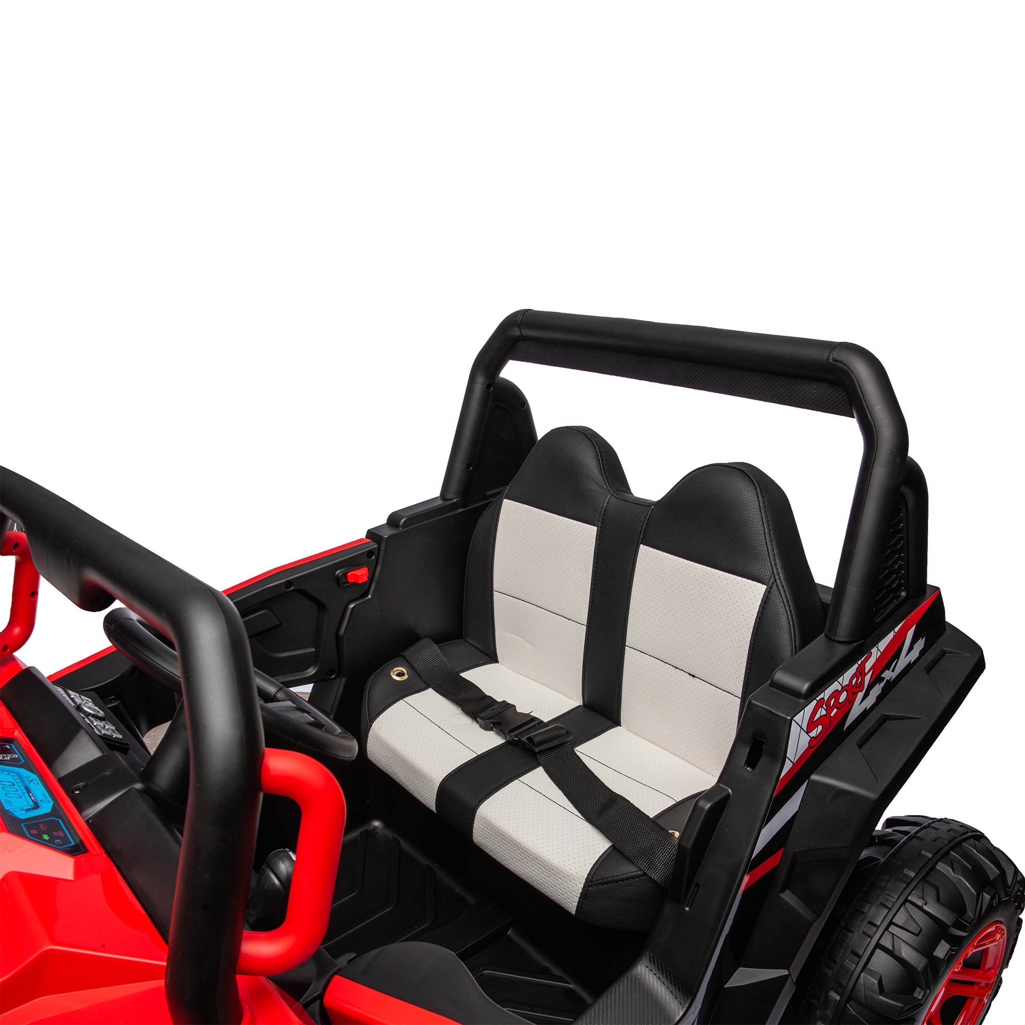 CIPACHO 12V Kids Ride On Truck with Remote Control, Electric Buggy Car Toys Off-Road UTV Vehicle, 4 Shock Absorbers, Red