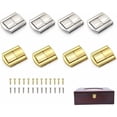 thumbnail image 1 of 2 Colors 10 Pieces Wood Box Latches, Toggle Clasp Latch Lock, Usable for Jewelry Box Buckles and Gift Box Locks, Convenient Toggle Latch (Gold and Silver), 1 of 5