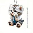 thumbnail image 2 of RuiJiao Cute Facepalm Cat-Themed Car Interior Ornament, Acrylic 2D Hanging Decoration for Rearview Mirror, Perfect Gift for Cat Lovers, 2 of 6