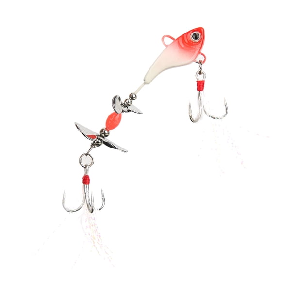 Señuelo de pesca artificial de simulación luminosa con lentejuelas y rotación de plumas, forma de pez VIB