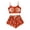 Z35-Orange, variant on Women's Halloween Cute Ghost Print Pajama Set Cami Top Elastic Waist Shorts 2-Piece Nightwear Set Funny Skeleton Sleepwear