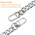 thumbnail image 5 of Uxcell Iron Flat Chain Strap, 32" 2Pack Handbag Chains Purse Straps DIY Replacement, Silver, 5 of 6