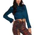 thumbnail image 1 of RVCA Womens Layla Bell-Sleeve Shell Blouse, darkblue, L, 1 of 1