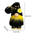 thumbnail image 3 of Muñeca Sin Rostro Bee Festival Summer Dwarf Muñeca sin rostro Muñeca de pie Regalo creativo (Negro), 3 of 5