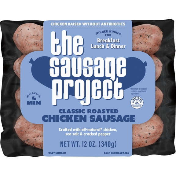 The Sausage Project Classic Roasted Chicken Sausage, 4-Count, 12oz