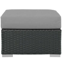 Modway Sojourn Outdoor Patio Sunbrella® Ottoman in Canvas Gray