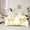 Yellow, variant on Manfei Dreamy Bowknot Bed in a Bag Twin size, Light Yellow Bedding Sets Twin Size, Princess Ribbon Reversible Bedding Twin Size, Lightweight Bedroom Decorative, 7pcs