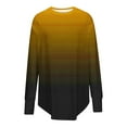 thumbnail image 3 of Kaemgyyd Tops for Women Trendy Gradient Long Sleeve Tunic Tee Casual Oversized Crew Neck Shirts with Thumb Holes, 3 of 5