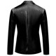 thumbnail image 2 of Mens Business Slim Fit Suit Jacket Casual One Button Notched Lapel Solid Color, 2 of 5