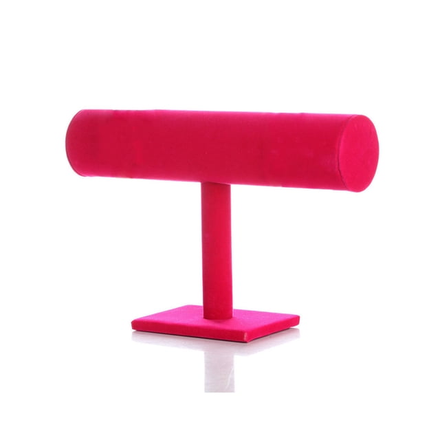 Guardurnaity Soporte de exhibición de joyería Collares de una sola capa Colgante Soporte de joyería Reloj Diadema Estante Organizador Escaparate Ropa, zapatos y accesorios Miscelánea Rosa roja