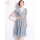 thumbnail image 1 of H Han Queen-vestido de noche con cuello en V para mujer, ropa de fiesta elegante y bonita, informal, de encaje, para verano, 2024, 1 of 5