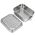 thumbnail image 3 of Lunch Box Food Container Bento Box Single Layer Lunch Box Food Bento Container Stainless Steel 304 Home Accessory for School Office Use, 3 of 7