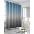 thumbnail image 5 of Grey Ombre Waterproof Fabric Shower Curtain, Navy Blue Gray Gradient Modern Abstract Art Shower Curtain for Bathroom Curtains Bathtubs Hotel Washable Shower Curtains with 12 Hooks Stall 54x78in, 5 of 6