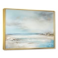 thumbnail image 2 of Designart "Taupe And Azure Simplified Seashore Line I" Beach Floater Framed Canvas Wall Art, 2 of 5