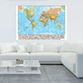 thumbnail image 4 of WCIC World Map with Flags Educational Art Poster Home Office School Decor Unframed 59.06*39.37 inch, 4 of 6