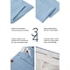 thumbnail image 4 of Wehilion Traje de lino retro para hombre Esmoquin de regreso a casa azul claro Verano Slim Fit Chaqueta de 3 piezas Blazer Playa Boda Traje de hombre bb-l, 4 of 5