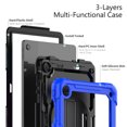 thumbnail image 6 of For Lenovo Tab TB-311XU/K10C TB-311FU Case 10.1 inch, 360 Rotating Shockproof Cover with Stand, Screen Protector, Shoulder Strap, Blue, 6 of 7