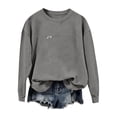 thumbnail image 5 of hoksml Maternity Nursing Sweatshirt Crew Neck Long Sleeve Pocket Adjustable Feeding Top for Pregnant Daily Soft, 5 of 9