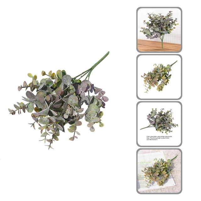 Artificial Plants Eco-friendly Realistic Appearance Ornamental Faux Green Plants Eucalyptus Branch for Garden