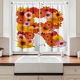 thumbnail image 2 of Ambesonne Letter R Kitchen Curtains, Gerbera Daisies Style, 55"x39", Multicolor, 2 of 3