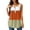 Orange, variant on Xyxonk Tank Top for Women V Neck Plus Size Sleeveless Henley Shirts Soft Flowy Pleated Striped Trendy Summer Clothes White XL