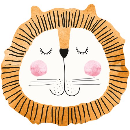 Sleepy Lion Vinyl Mat  3.25  Round