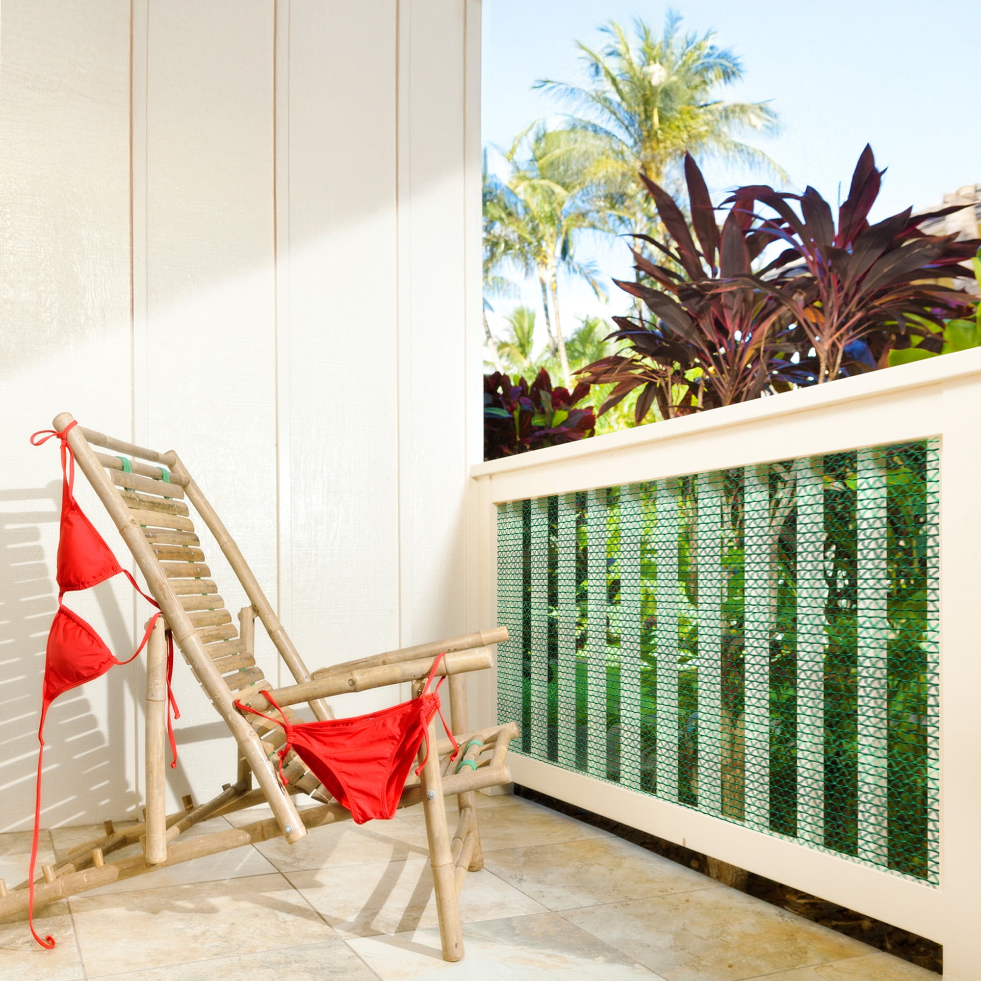 Screenguard Privacy Fabric 15-ft L x 6-ft H 50UV Green Outdoor Panel
