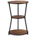 thumbnail image 3 of Linon Elton Metal and Wood Three Tier Side Table in Black, 3 of 11
