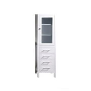 Design Element London 65" Tall Linen Cabinet Tower in White