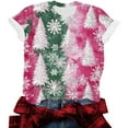 thumbnail image 5 of Craaazy Women's Shirts Christmas Printed Crew Neck Short Sleeved Top Gifts, 5 of 5