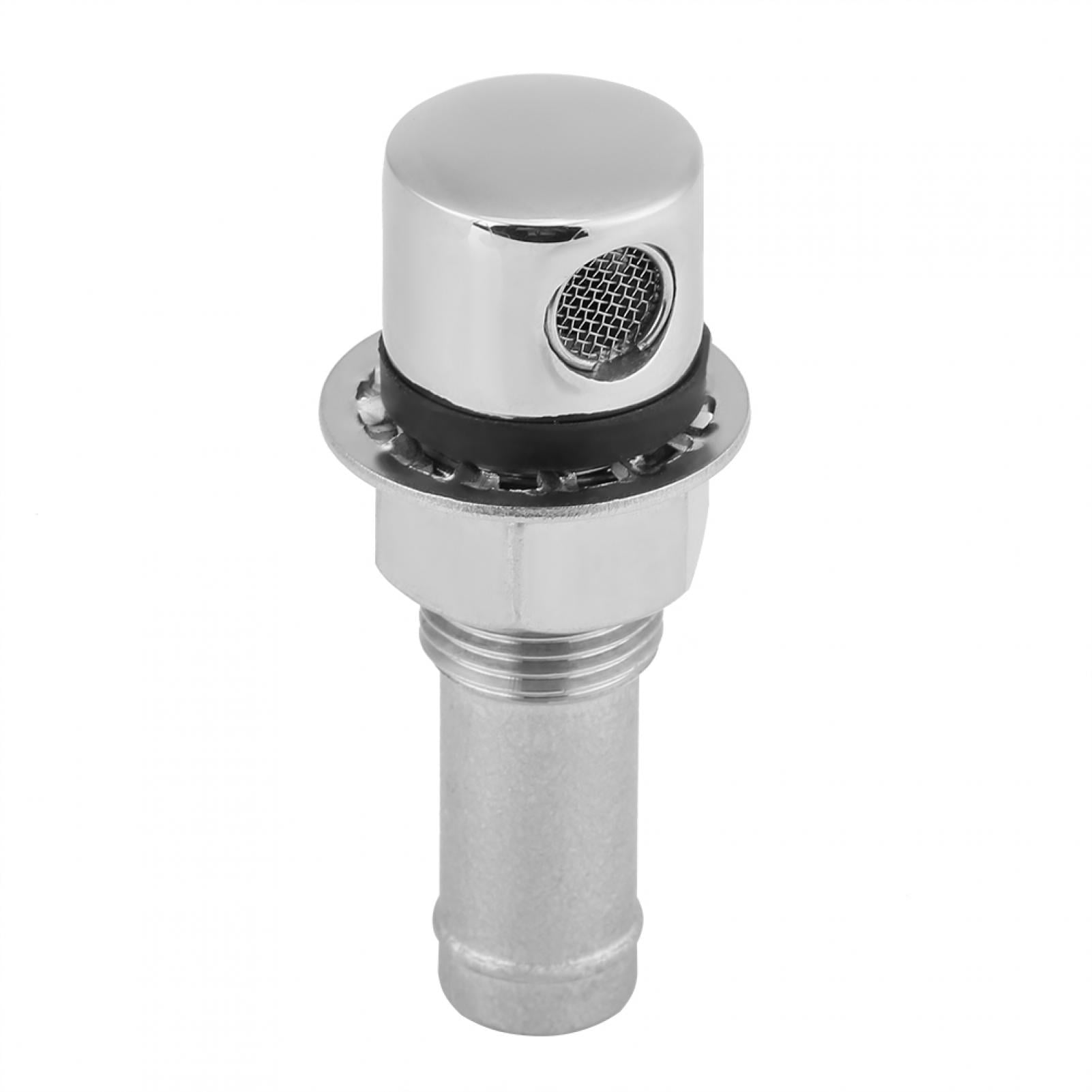 FTVOGUE Fuel Gas Tank Vent,Stainless Steel Marine Boat Straight Fuel Gas Tank Vent With Mounting Gasket Hardware Fitting, Boat Fuel Vent