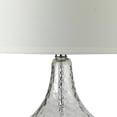 thumbnail image 3 of Table Lamp with Pot Bellied Glass Body, Clear and White- Saltoro Sherpi, 3 of 5