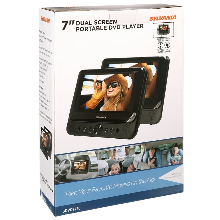 Sylvania 7 Dual Screen Portable DVD Player with Dual DVD Players