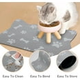 thumbnail image 5 of Cat Food Mats, Dog Food Mat, Cat Food Mat No Slip Cat Mat for Food and Water, 16.9"x24" Gray, 5 of 6