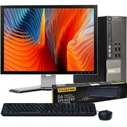 Restored Dell OptiPlex SFF Desktop Computer with an Intel i3 Processor, 8GB RAM, 500GB Hard Drive , T-Wolf S6 LED Speaker Bar and a 17" LCD - Windows 10 (Refurbished)