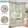 thumbnail image 3 of Yayeee Window Curtains Set of 2 for Living Room Light Filtering 63"x52", Light Brown Pattern, 3 of 7