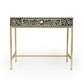 thumbnail image 5 of Butler Specialty Perilla Black And White Bone Inlay Writing Desk, 5 of 10