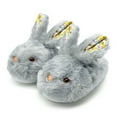 thumbnail image 4 of Hpapadks Kids House Slippers Winter Rabbit Shoes Cozy Indoor Outdoor Soft Warm Fuzzy Comfortable Kids Shoes Light Gray, 4 of 4