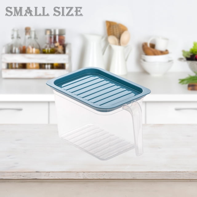 Xihbxyly Caja de Almacenamiento Cuadrada Transparente para Refrigerador, Tapa Sellada para Mayor Frescura, Diseño Apilable para Ahorrar Espacio, Almacenamiento de Alimentos, Protección Contra Polvo y