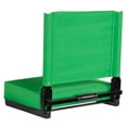 thumbnail image 6 of Emma + Oliver Set of 2 500 lb. Rated Lightweight Stadium Chair with Ultra-Padded Seat, Bright Green, 6 of 8