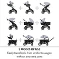 thumbnail image 4 of Evenflo Transformer Stroller to Wagon Travel System Featuring LiteMax NXT Infant Car Seat (Fog Gray), 4 of 7