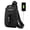 02#Black, variant on Small Sling Bag for Women Men, Sling Backpack Chest Daypack Crossbody Bag for Travel Outdoor Hiking