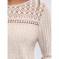 thumbnail image 4 of Camisa de Larga con Encaje para Mujer, Top de Otoño, Moda Elegante, Informal, Tipo Túnica, Suéter, Ropa de . Albaricoque S, 4 of 8