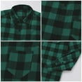 thumbnail image 6 of FYMNSI Christmas Matching Family Outfits Mommy and Me Green Plaid Dresses Father Son Button Down Shirts Xmas Photoshoot Set (Men L), 6 of 7