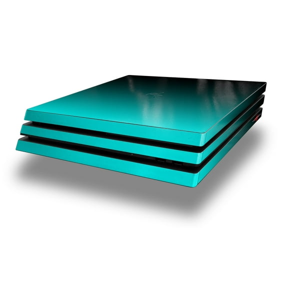 WraptorSkinz PS4 Pro Skin Wrap Smooth Fades Neon Teal Black - Decal Style Skin fits Sony PlayStation 4 Pro Console