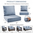 thumbnail image 4 of Bellefurn Outdoor Deep Seat Cushion 24 X 24 X 6 inch for Patio Furniture,Outdoor Chair Cushions Waterproof & Fade Resistant Patio Furniture Cushions for Wicker Chair, Sofa, Couch, 4 of 11