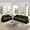 Green#1, variant on Rustic Sofas, Classic U Shape 4 Seater Modular Sectional Sofa Couch with Flared Arms and Removable Ruffles Pleats Skirts and Spindle Legs, Chenille Deep Seat Cloud Sofa with Movable Ottomans, Green