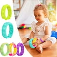 thumbnail image 4 of 2 Pcs Pops Bubble Simple Dimple Toy Fidget Colorful Silicone Bracelet Anxiety Sensory Band, Gold Powder, 4 of 7