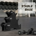 thumbnail image 3 of Open Box BalanceFrom 20lbs Neoprene Coated Dumbbell Set with Stand, Black, 3 of 7